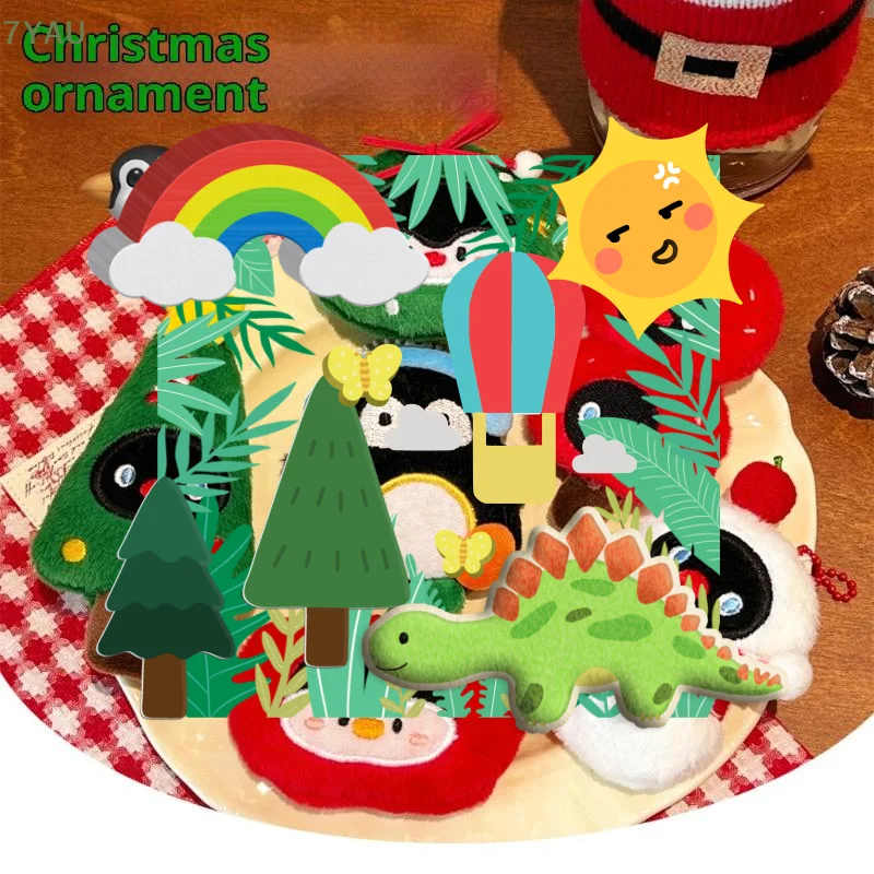 

1 шт., милая плюшевая рождественская кукла, кулон, брелок, кавайная мягкая кукла-снеговик, игрушки, подвески для рюкзака, украшения, аксессуары, подарки