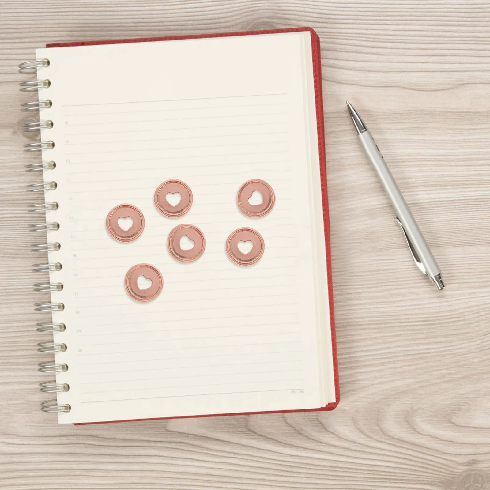 

Love Heart Loose Leaf Binder Clips Notebook Accessories 3 Colors 20Mm Stationery Clips School Office Supplies Heart Shape Clip