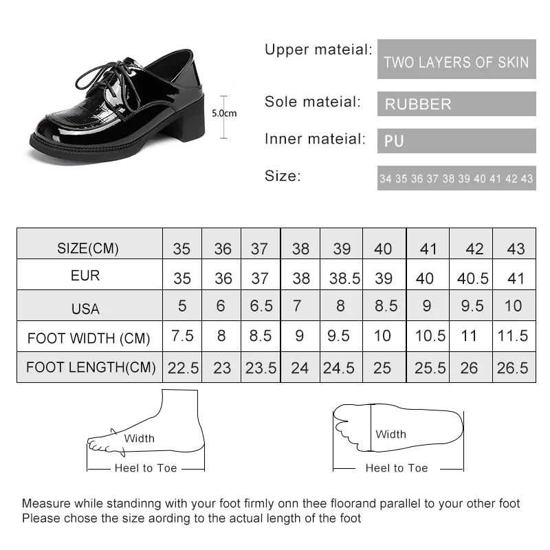 AIYUQI Women Oxford Shoes Genuine Leather 2024 New Spring Large Size Women Shoes Lace-up Mid-heel Patent Leather Women\'s Shoes