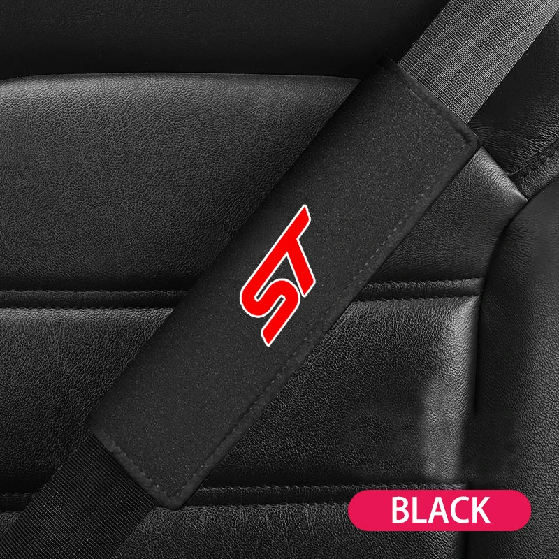 1pc Imitation Deer Skin Car Safety Belt Cover Seatbelt Shoulder Protector For Ford Focus ST Mondeo Fiesta Kuga Escape Explorer