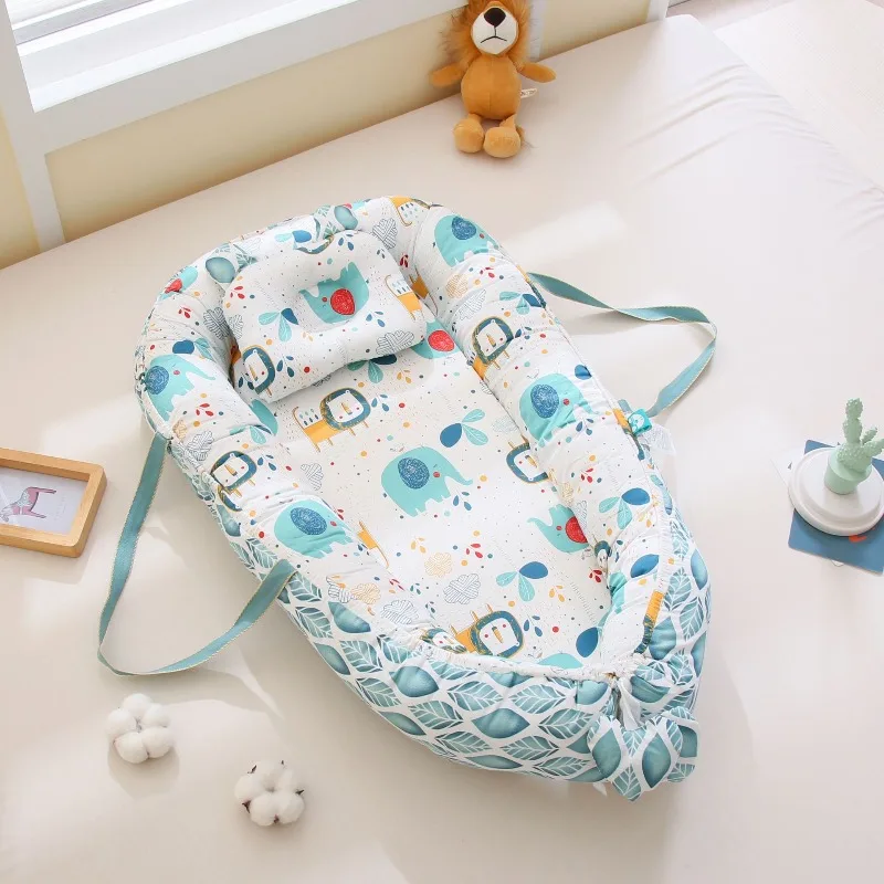 ポータブルベビーバシネット（キャリーバッグ付き）、新生児用添い寝ベッド、モバイルトラベルスリーパー＆乳児用落ち着かせるラウンジャー