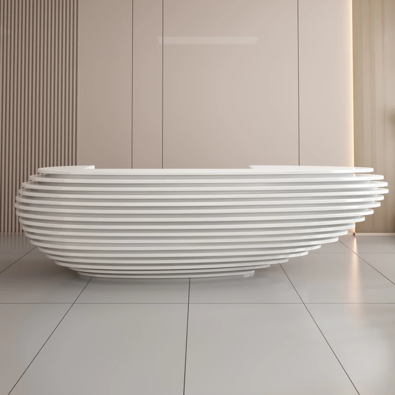 

Storage Restaurant Reception Desks White Design Long Shop Front Reception Desks Modern Luxury Wood Rezeption Theke Furniture