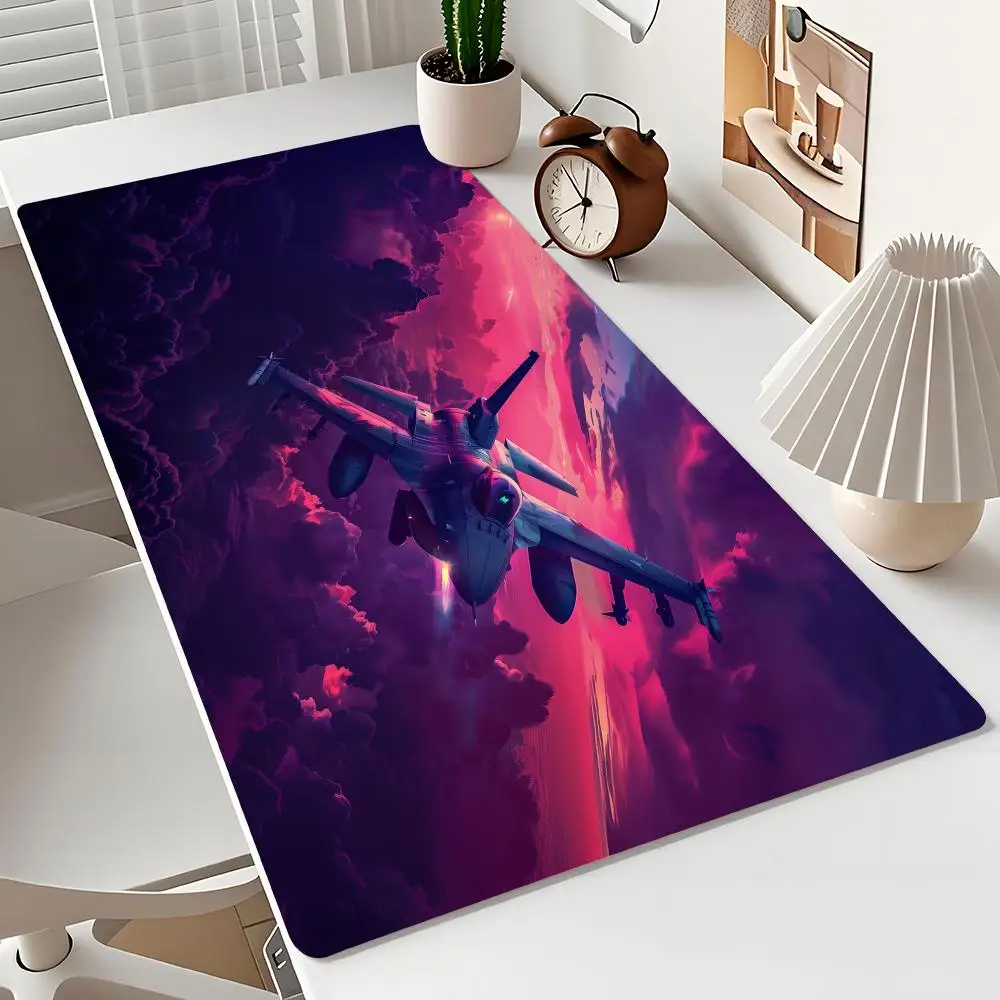 

Digital Art Fighter Jet Design Mouse Pad Desk Mat Gaming pad Non-Slip Stitched Edge desk accessories Computer office mousepads