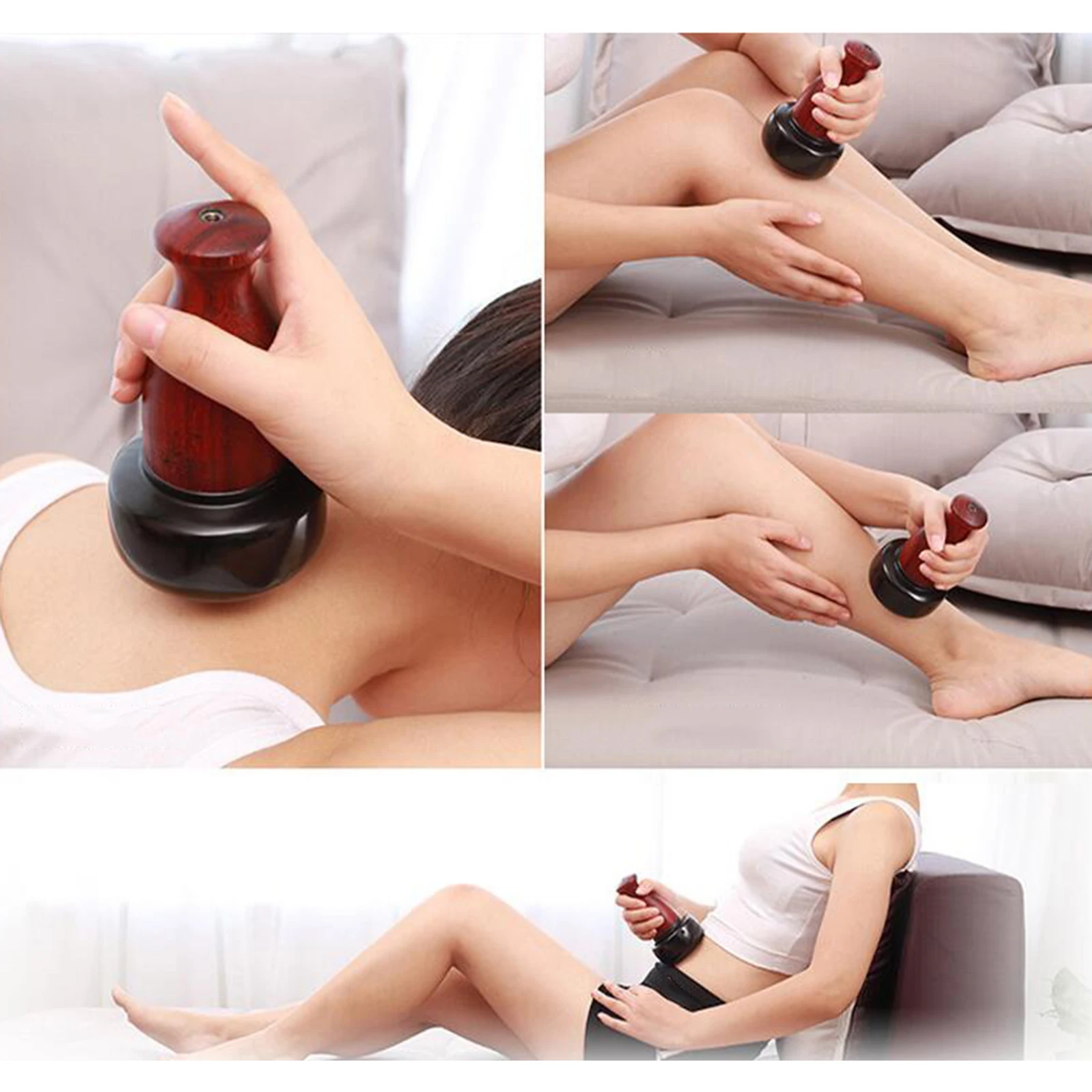 1 Set Electric Point Massager Taiji Ball Scrapping Electric Suction Handheld Dredge for Living