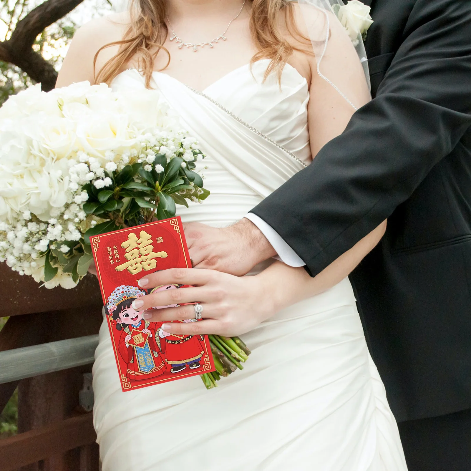 6Pcs Wedding Red Envelopes Traditional Chinese Style Money Packets Elegant Cash Holders for Wedding Celebration