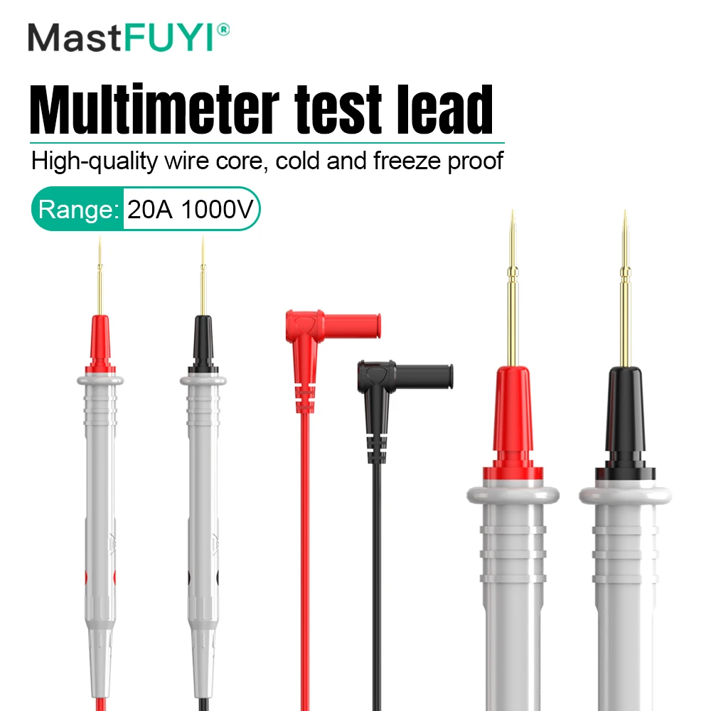 

MASTFUYI FY-S47 Multimeter Special Pen Test Circuit Cable AC DC 1000V 20A Measuring Probe Tester Tester Household Pen Wire Tip