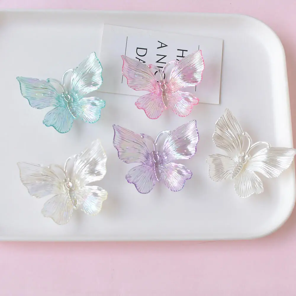 

10 Pieces of Transparent Colored Butterfly Jewelry Hair Accessories Shoes Clothing Decoration Accessories DIY Accessories