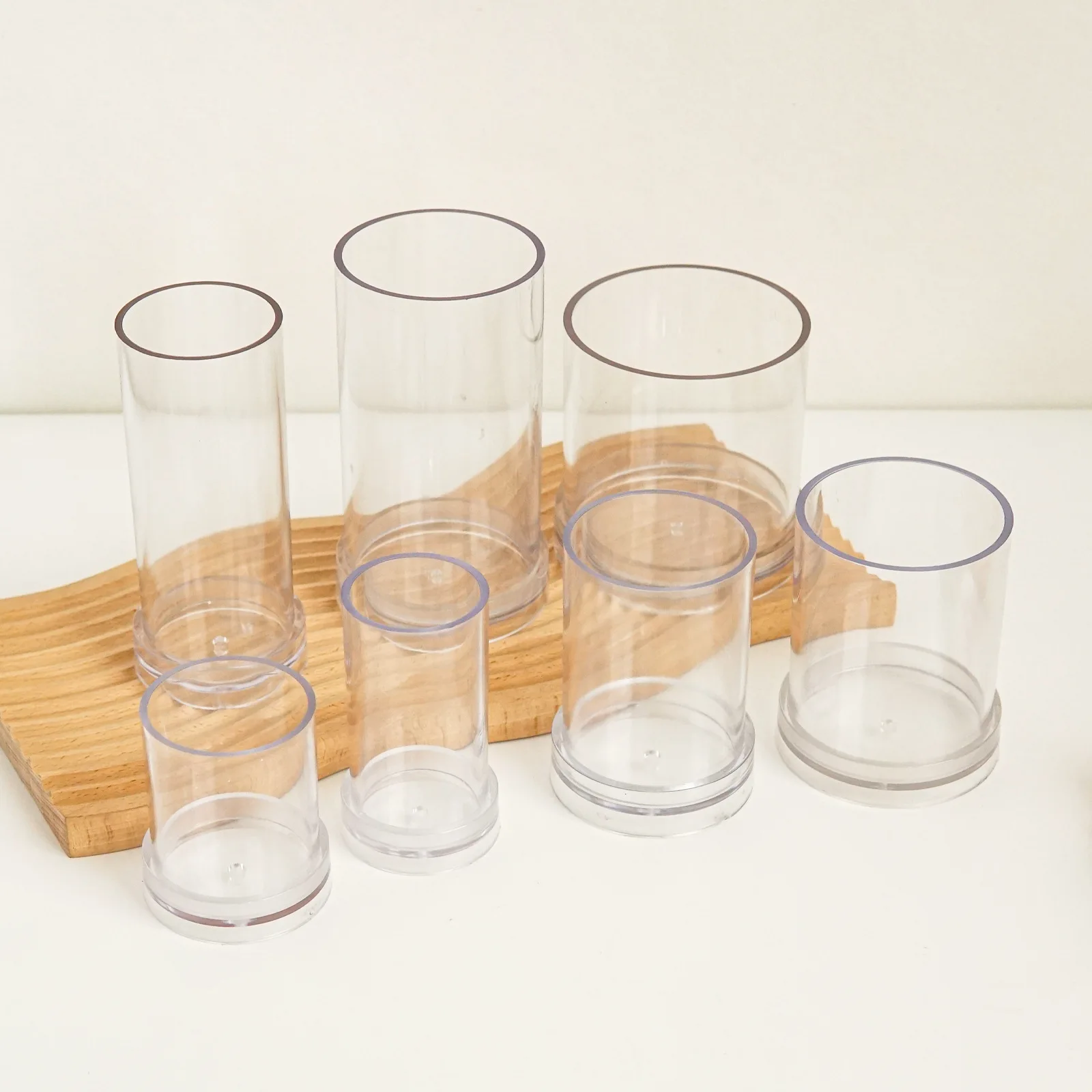 다양한 3D 원통형 캔들 몰드, 플라스틱 DIY 양초 만들기 용품, 양초 몰드, 항아리 몰드, 아크릴 몰드