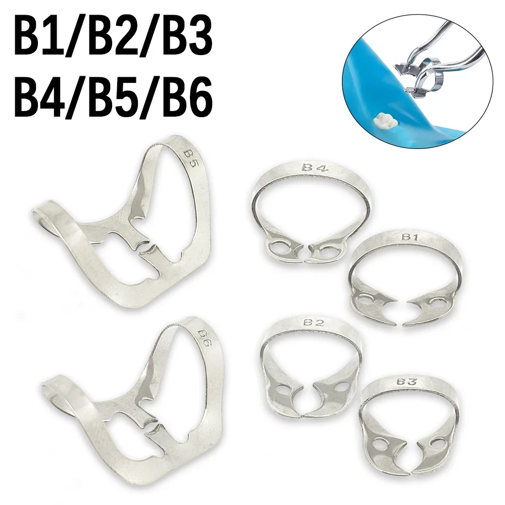 3PCS Stainless Steel Rubber Dam Clamps B1 to B6 for Endo Restorative Ortho Reusable Lab Clinical Tool