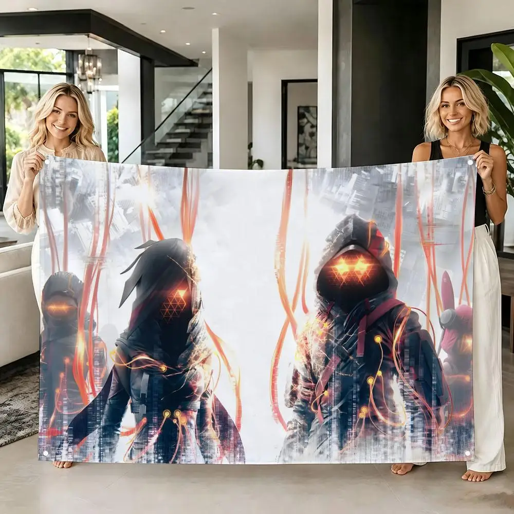 SciFi Action RPG S-Scarlet Nexus Flags Tapestry Creative Pattern Photo Living Room Wall Art Party Outdoor Decor