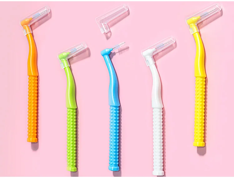 Super Deer 0,7-mm-L-förmiger Interdentalbürste mit weichen Borsten, Interdental-Zahnbürsten zur Reinigung zwischen den Zähnen, geeignet für Zahnspangen. – Detail 12
