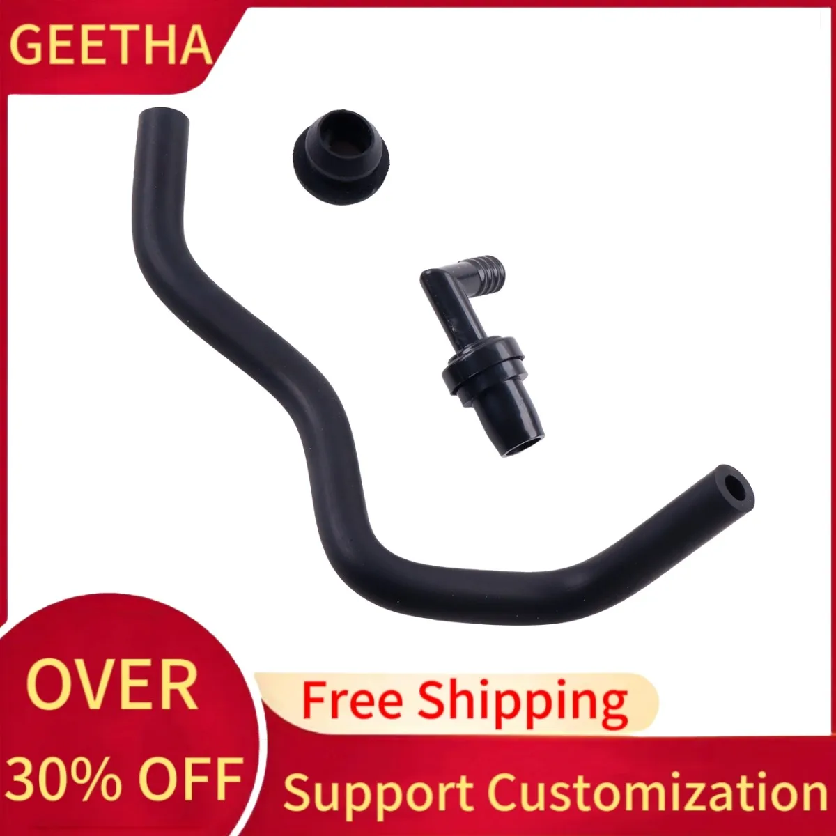 90° PCV Valve Hose Grommet For Toyota 4Runner T100 Tacoma Tundra 3.4L V6 12261-62041 12204-62010 90480-18001
