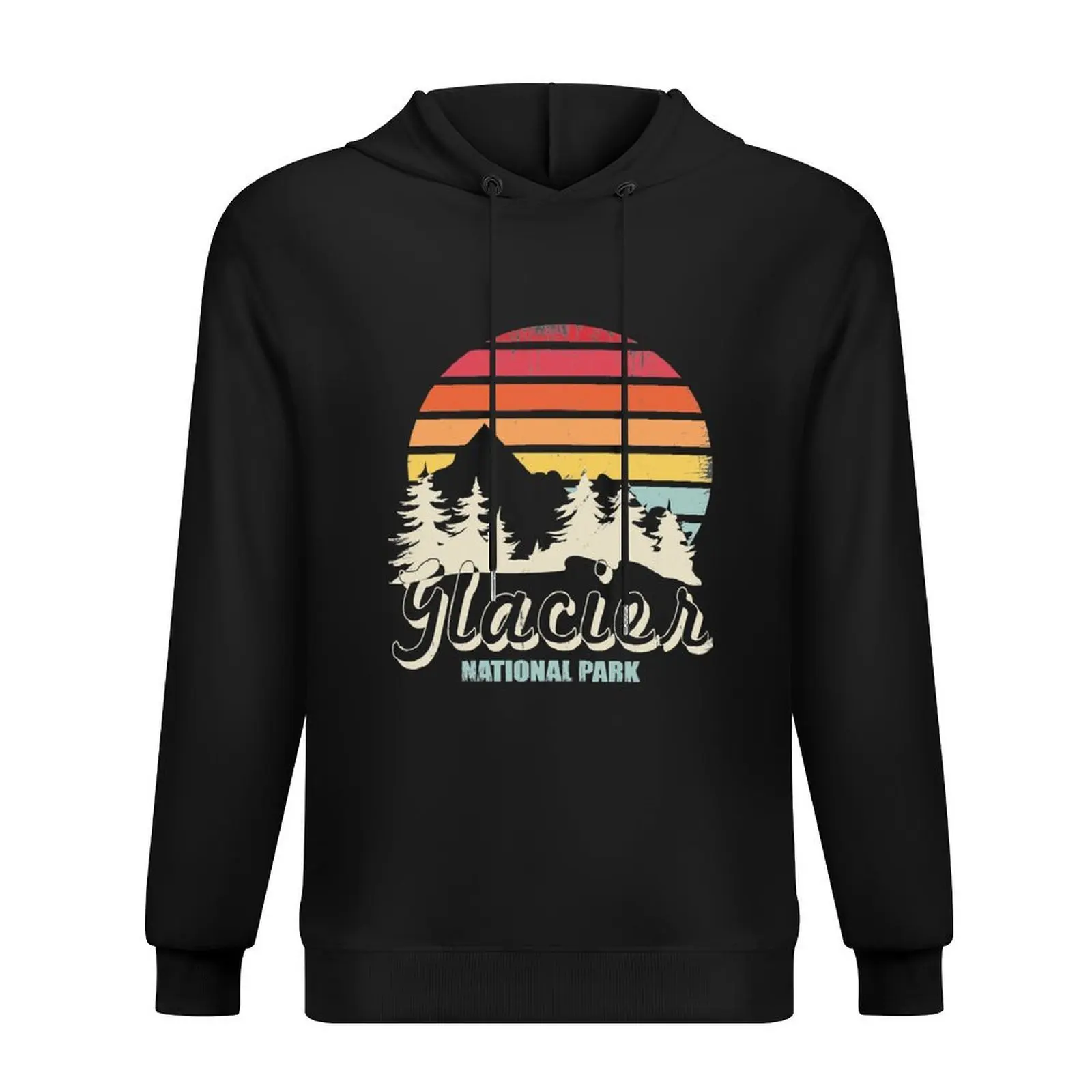 Retro 80s National Park Shirt Glacier National Park Hoodie anime clothes men's sweat-shirt korean clothes anime hoodie