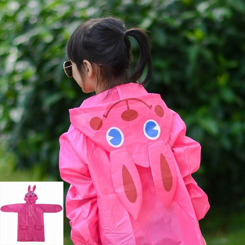 1pcs Waterproof Kids Raincoat for Children Rain Coat Cartoon Animal Style Rainwear Rainsuit Student Animal Style Raincoat