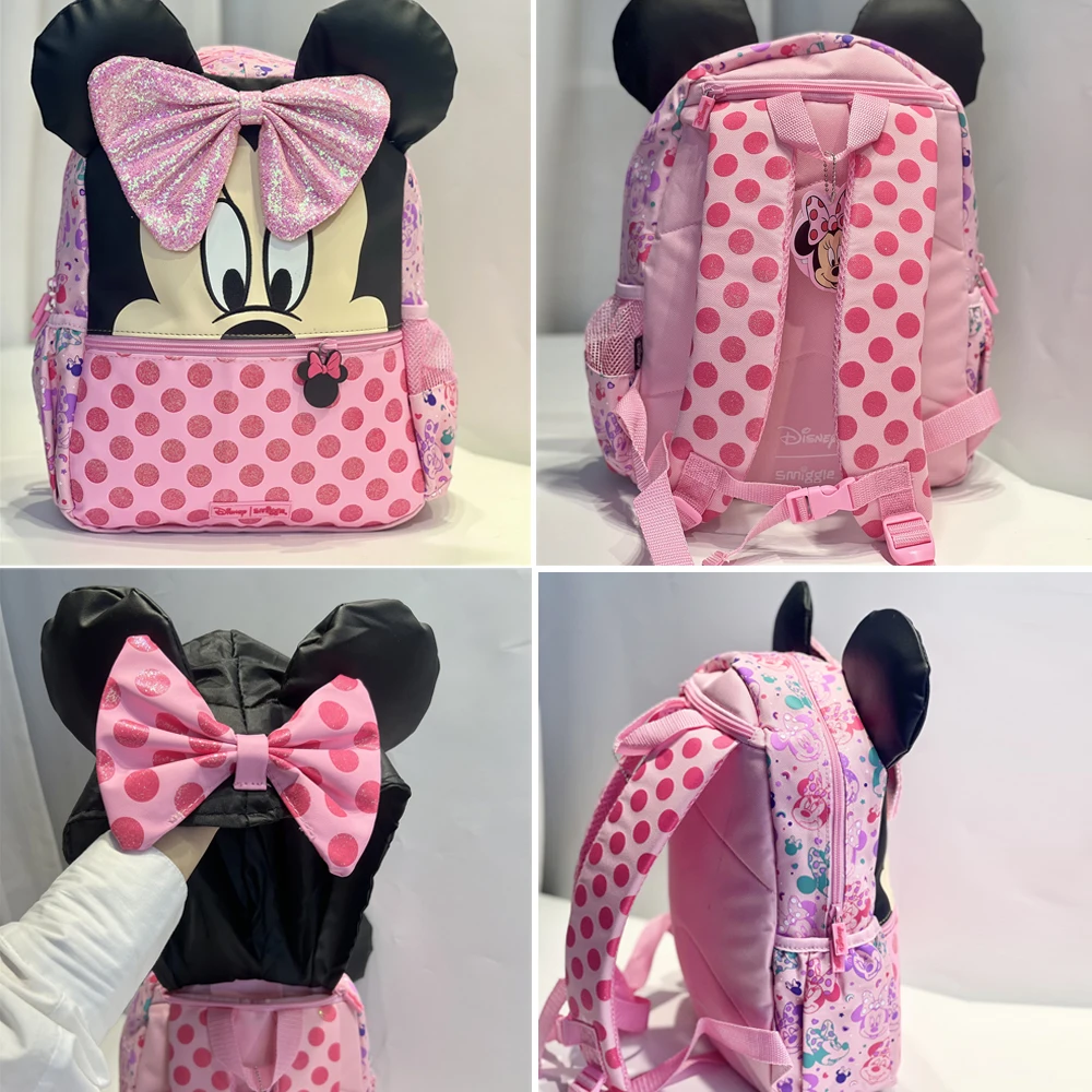 MINISO Disney Cartoon Backpack For Girls Smiggle Children\'s Schoolbag  Large-capacity Hot-selling Schoolbag Kids Gift Lunch Bag