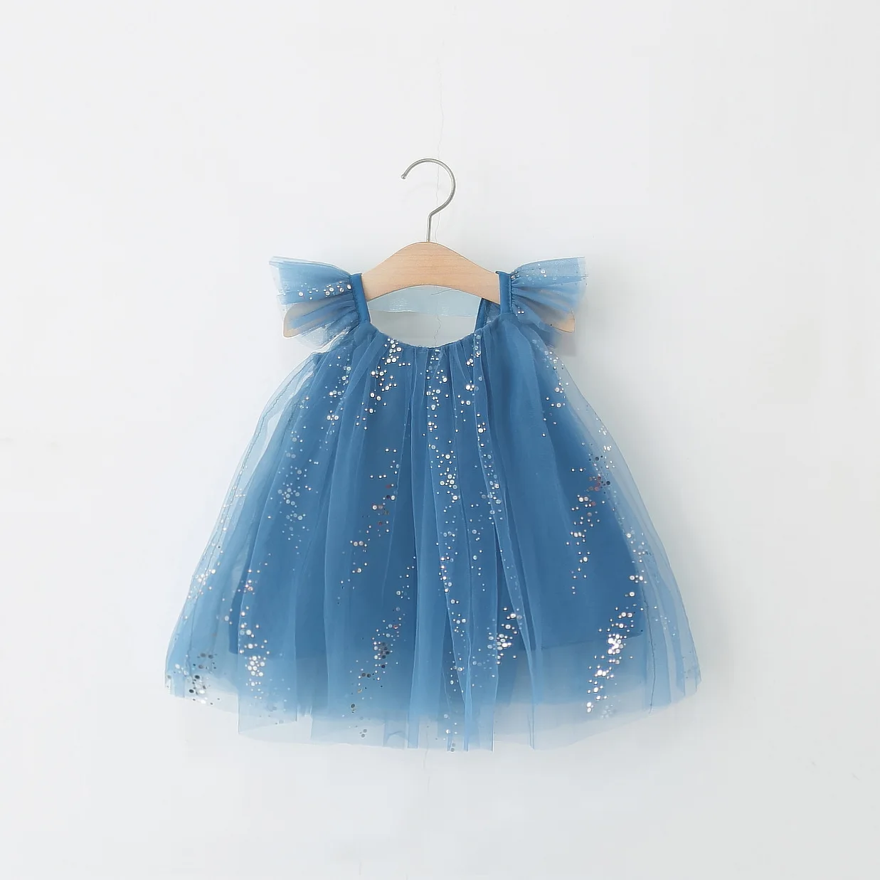 Summer New Sequined Chiffon Baby Girl Dress Princess Style Birthday Party Children'S Clothing (9 Months -4 Years Old)