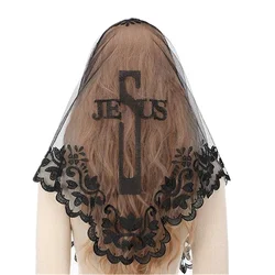 Catholic Church Mass Veil Embroidery Head Covering for Women Catholic Veil