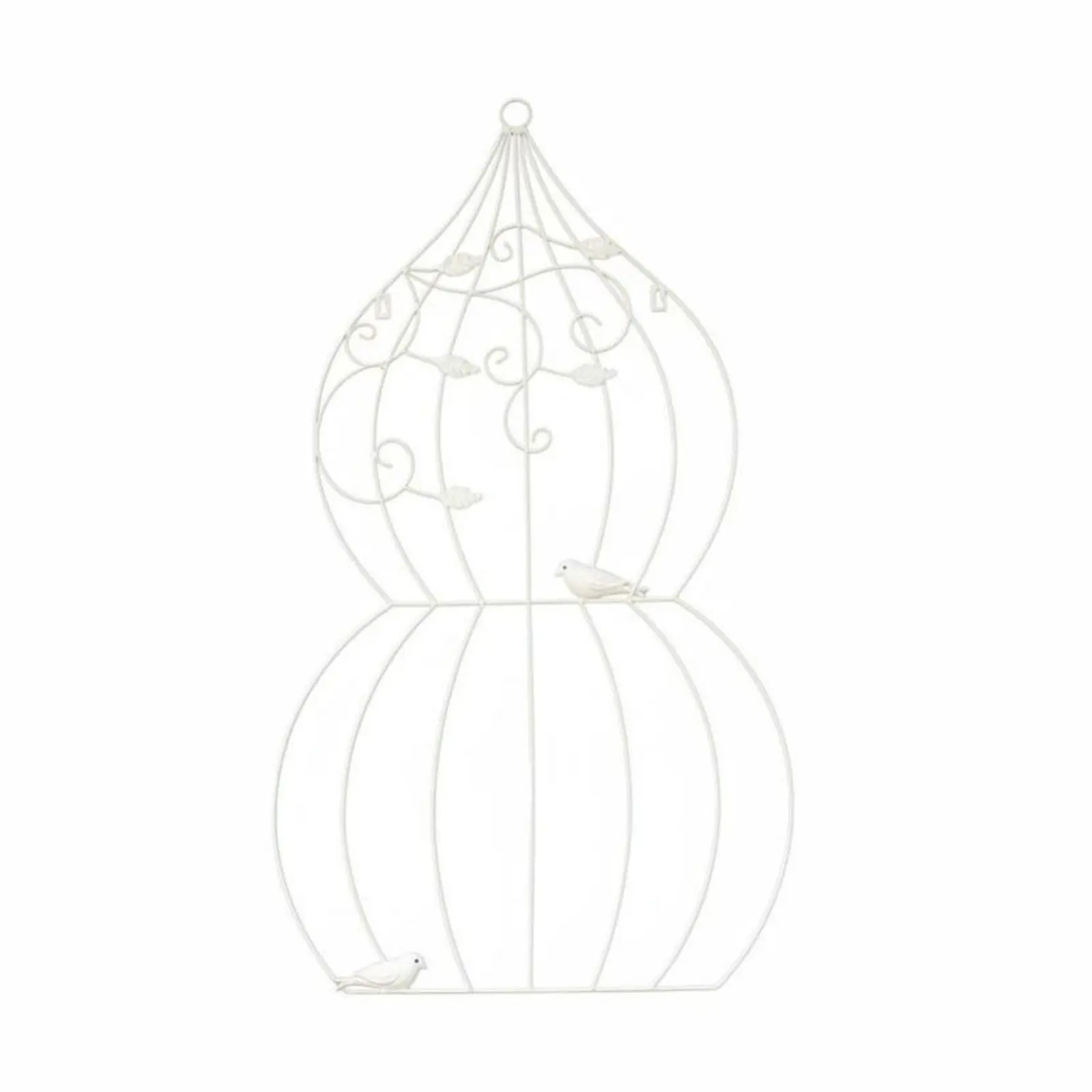 

Gourd-Shaped on the Surface Frame Distressed Finish Metal Climbing Plant Lattice Auspicious Symbol Long-Lasting