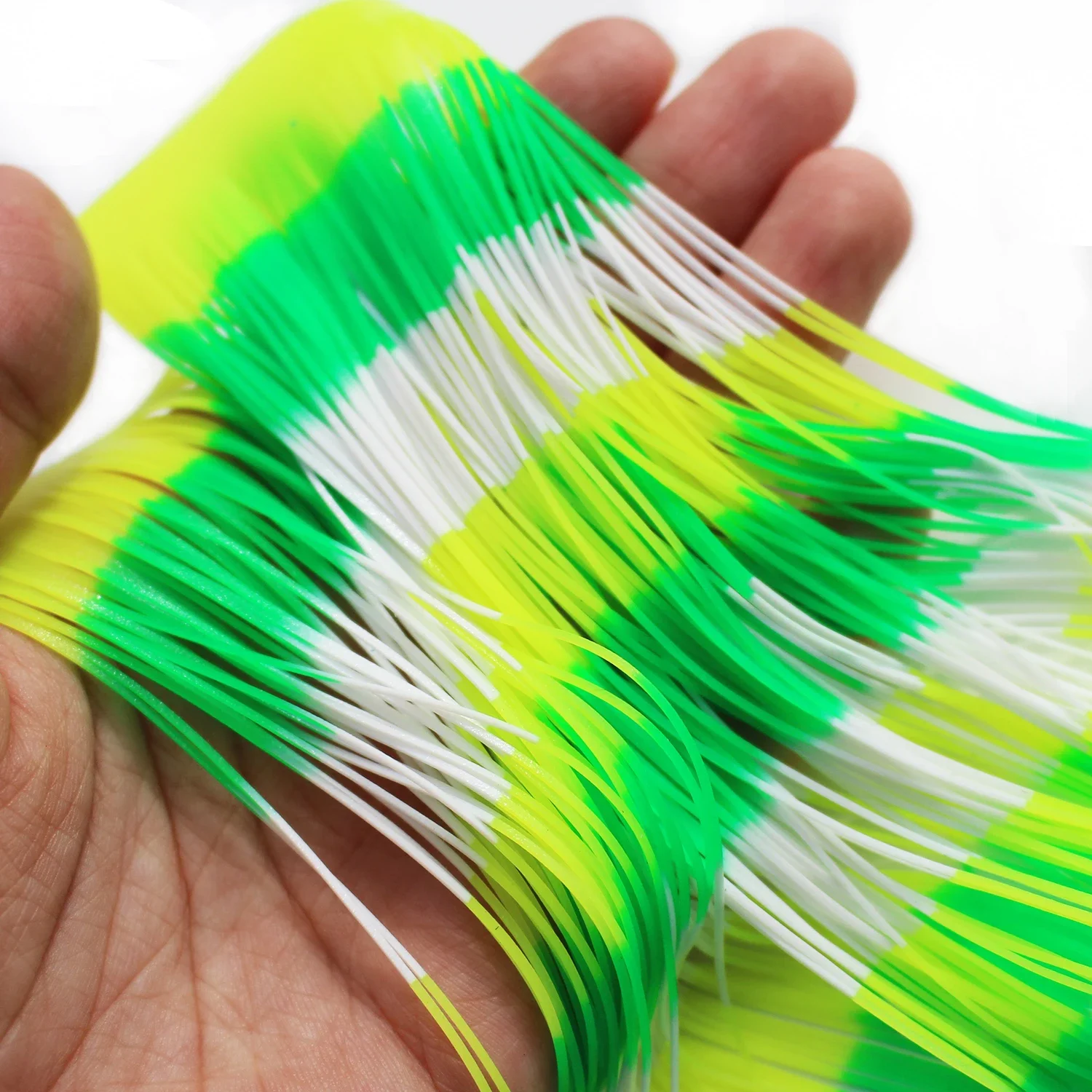 Tigofly 6 pcs polychromatic Rainbow Multi-color Silicone Skirts Legs DIY Spinner Bait Squid Rubber Thread Fly Tying Materials