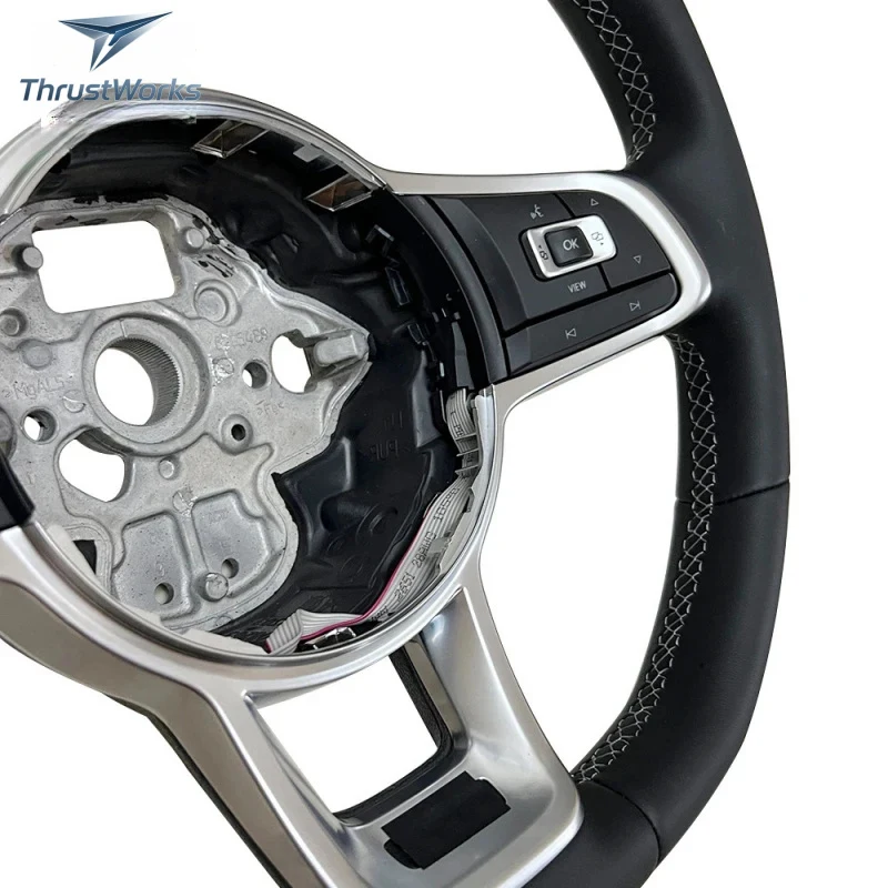 

ThrustWorks Car .5 MK7 GTS GTD GTE R CC R-Line Leather Steering Wheel New
