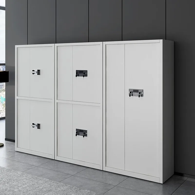 

Fingerprint lock Smart cabinet Thickened confidential file cabinet Office cabinet Through double section White confidential