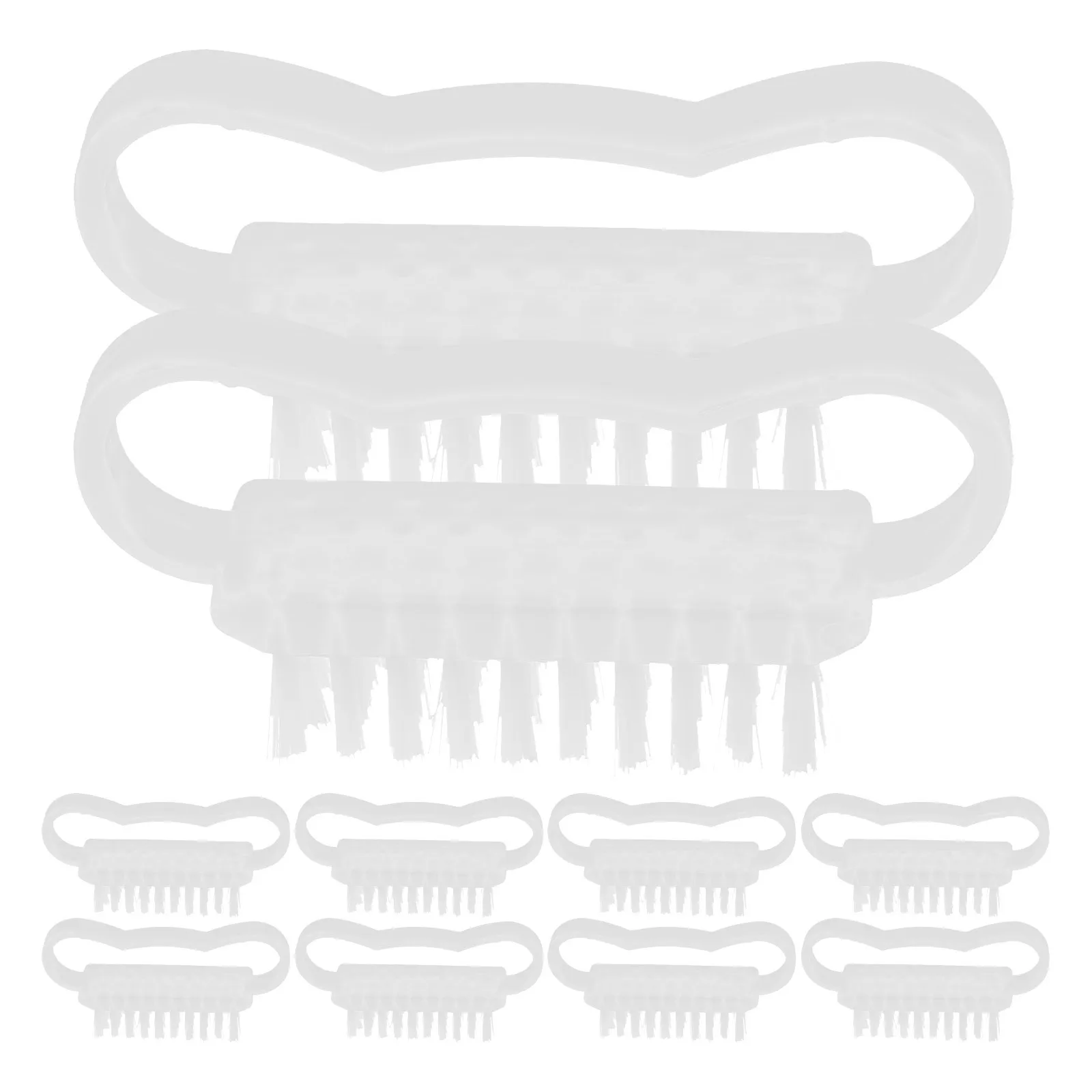 

10Pcs Nail Cleaning Tool Fingernail Brush Portable Hand Scrubber Durable Plastic Fingernail Brush Nail Cleaner