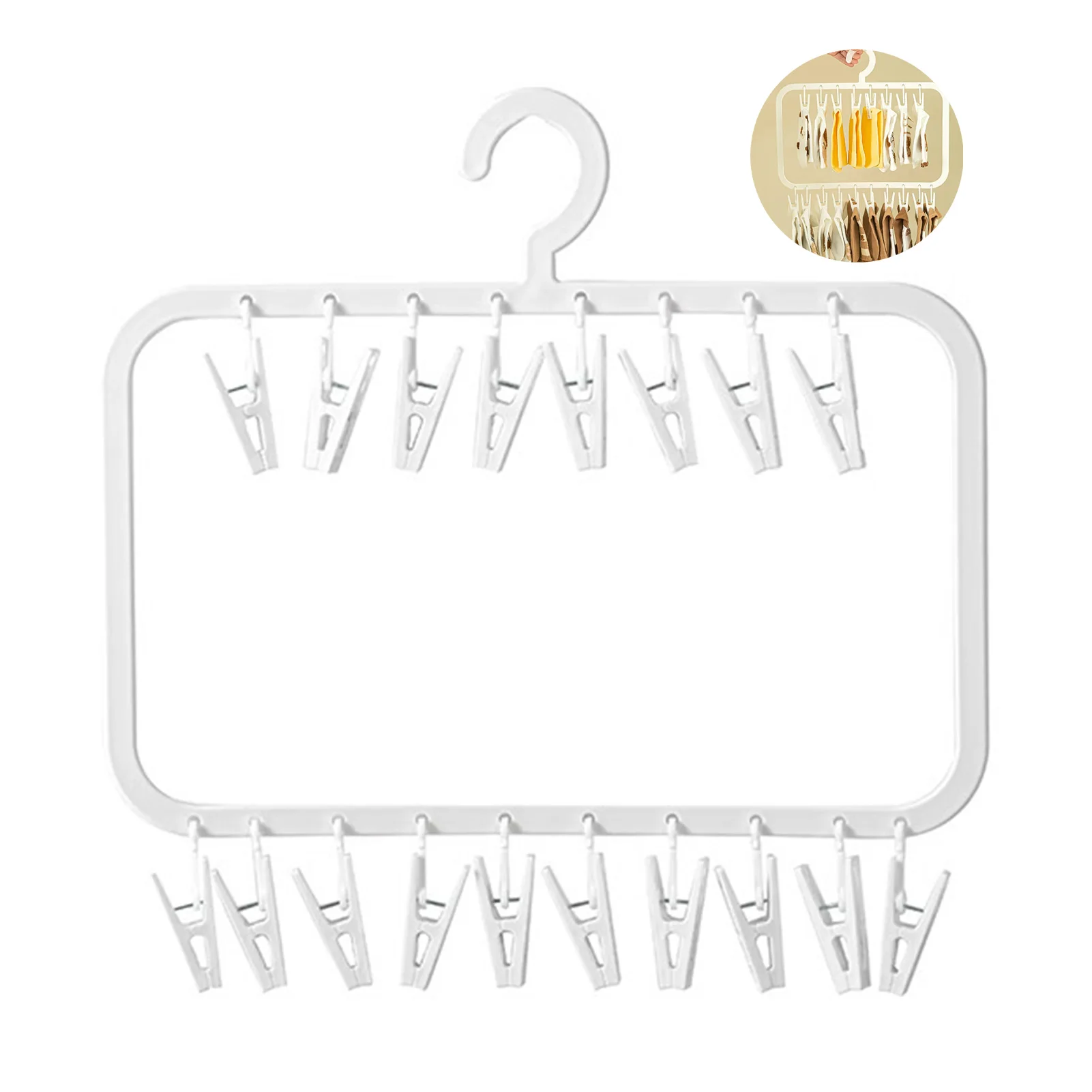 

Multifunctional Detachable Drying Rack Multi-clip Sock Drying Rack Saves Space Clothes Drying Rack Suitable for Adults and Baby