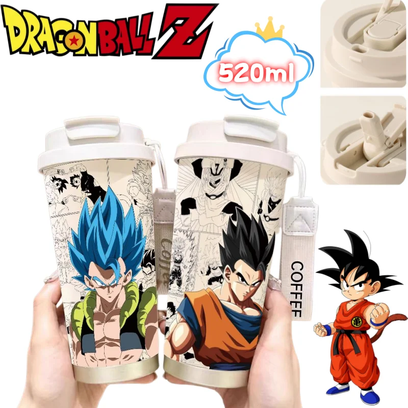 

Dragon Ball Son Goku Insulated Cup High-Quality Anime Print Creative Student Portable Large-Capacity Dual-Drink Straight Cup