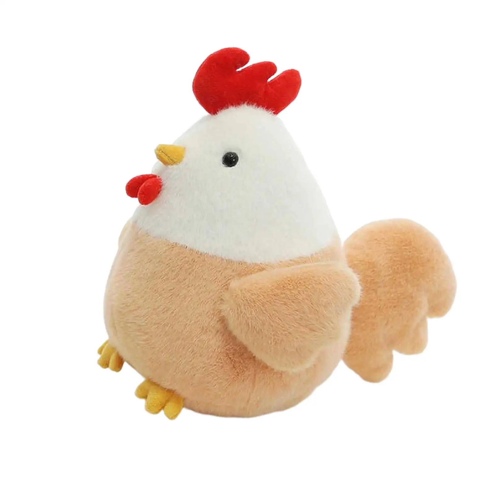 Plush Animal Toy Soft Chicken Hen Plush Animated Rooster Plush Doll Stuffed Animals for Office Car Housewarming Gifts