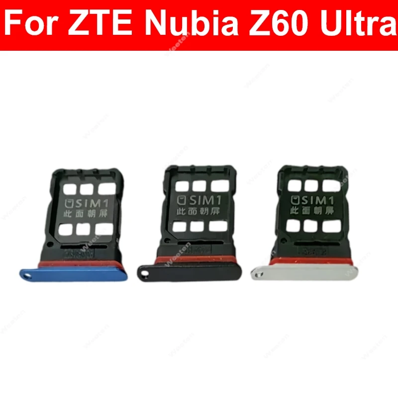 SIM Card Slot Tray Holder Adapter For ZTE Nubia Z60 Ultra NX721J SIM Card Tray Slot SIM Card Reader Holder Socket Parts