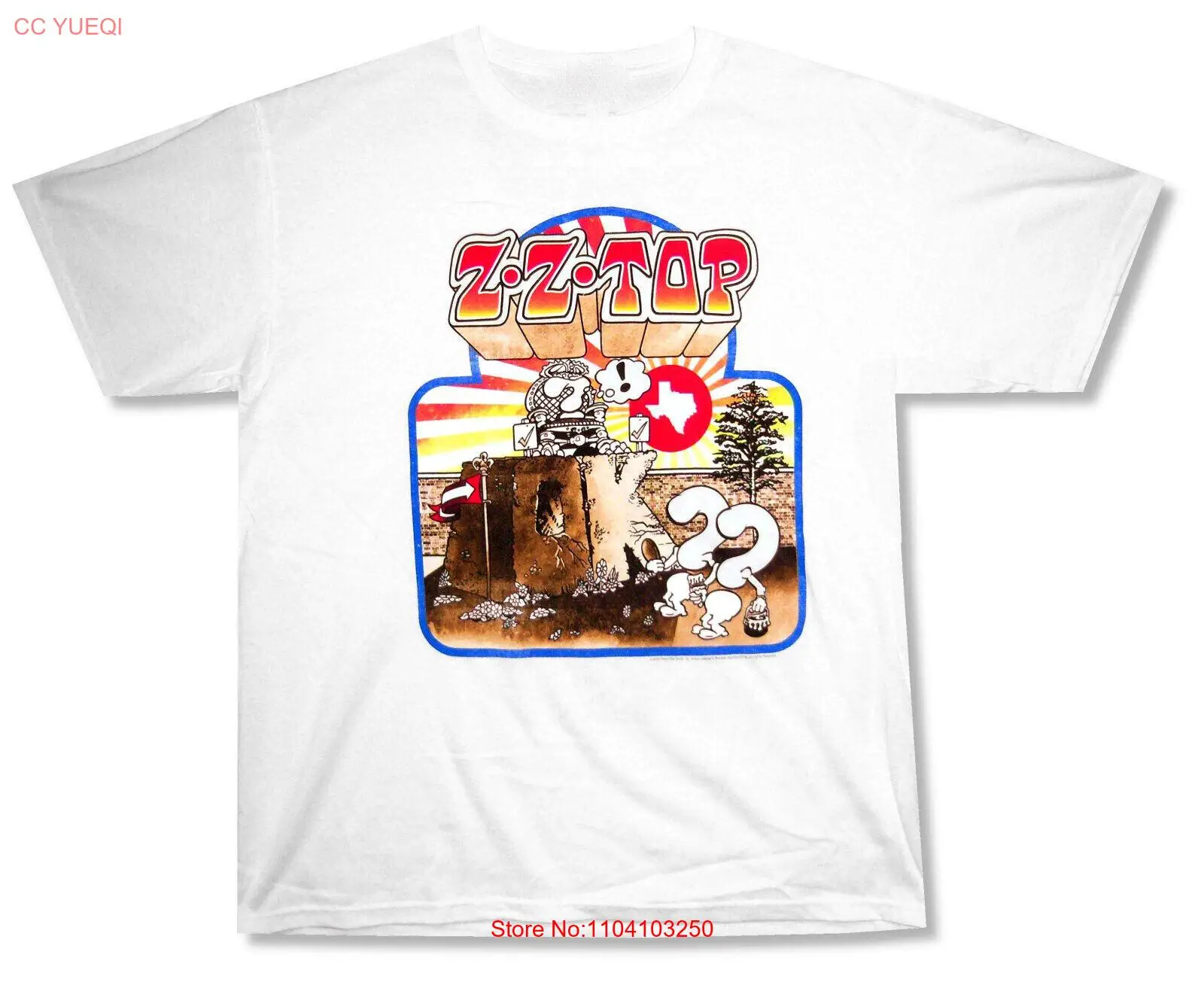 

Vintage ZZ Top Recreation Tour Heavy Cotton White S-4XL Classic Shirt DI244