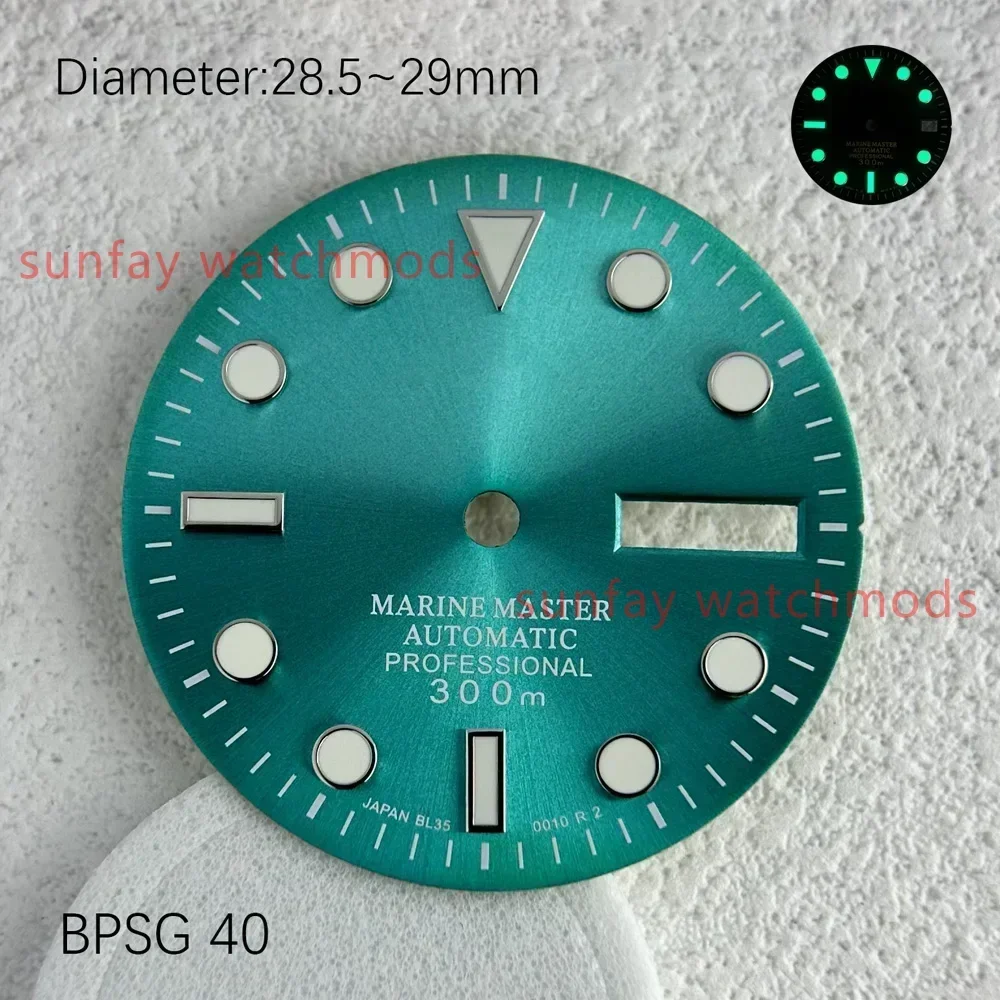 28.5mm Modified SUB Sun Patterned NH35/NH36 Dial Watch Accessories Custom Watch Submariner Dial