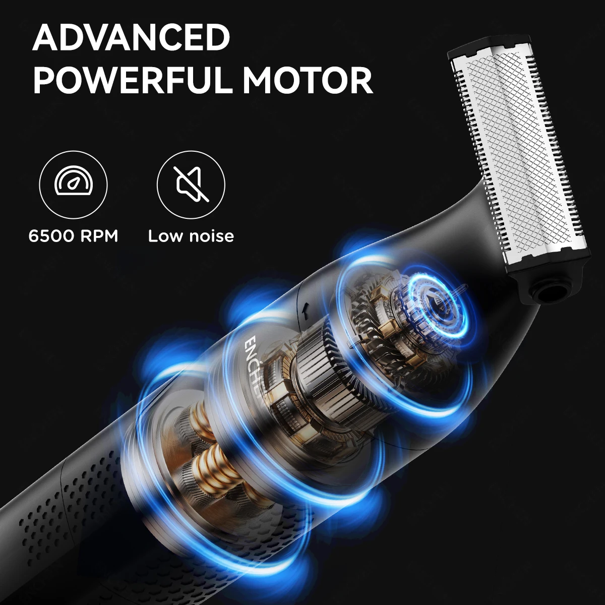 ENCHEN ماكينة حلاقة كهربائية احترافية للجسم للاستخدام الجاف والرطب ماكينة تشذيب الشعر ماكينة تشذيب اللحية ماكينات قص الشعر شفرات حلاقة ماكينة حلاقة Spark5