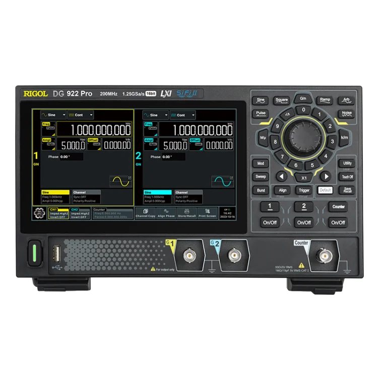 Rigol  DG902Pro, DG912Pro, DG922Pro - Two Channel, 200 MHz Function / Arbitrary Waveform Generator 4.3