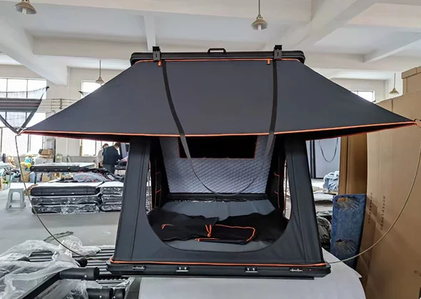 ZOOM ODM&OEM US Drop Shipping Rooftop Tent 4X4 SUV Hard Four-Season Waterproof Rip-Stop Fabric Telescopic Ladder One Bedroom