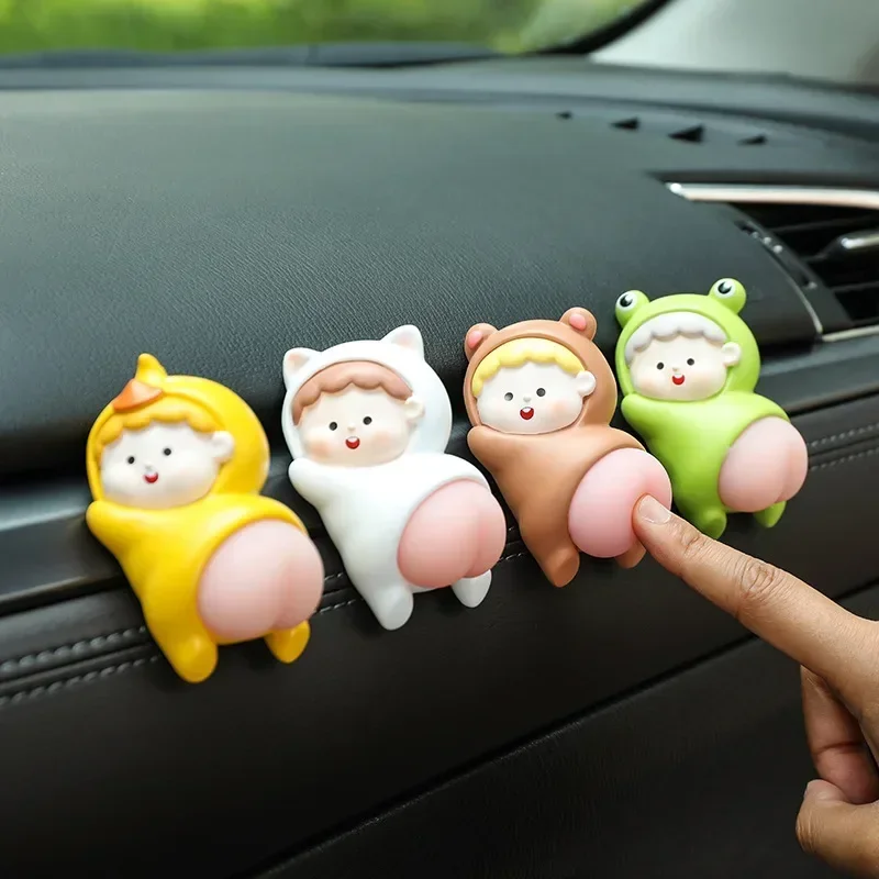 Car Decoration Gifts Car Ornament QQ's Ass Ornaments Cute Cartoon Doll Toys  Car Decoration Accessories Accessories Interior