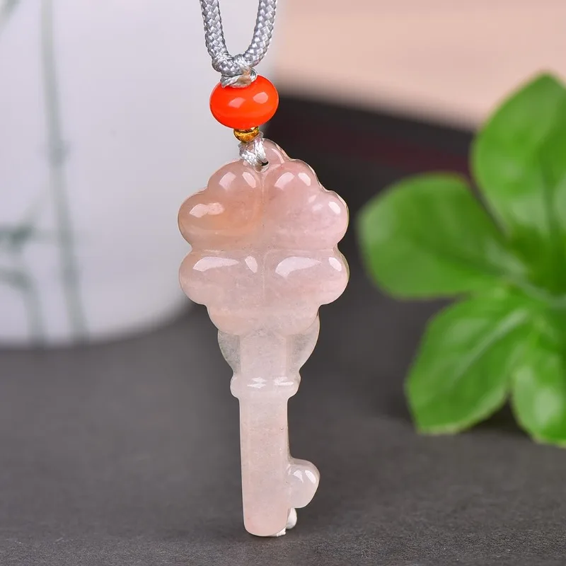 New Exquisite Ethnic Style Key Jade Pendant Necklace