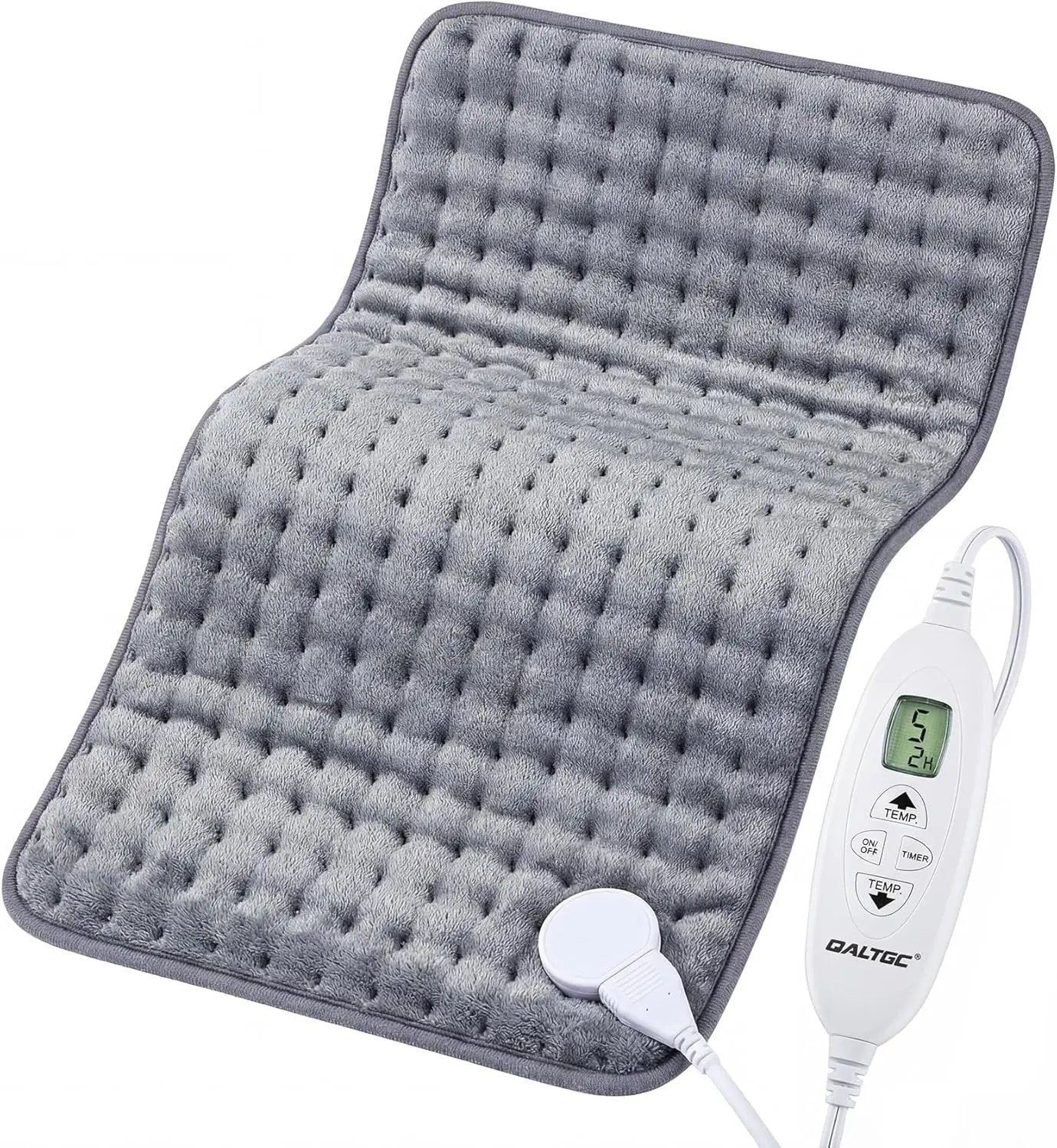 

2025 Upgraded Electric Heating Pad, Dual Mode, Safety Certified, Soft Flannel, Machine Washable, 12"x24" Grey