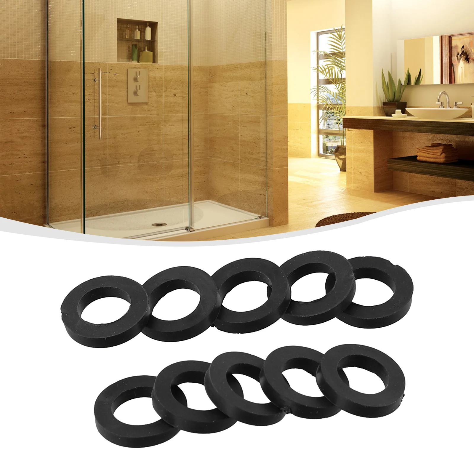 Easy to Install and Improved Water Flow with Our Rubber Washer Set Fix Leaky Pipes and Taps with Ease 10 Pieces