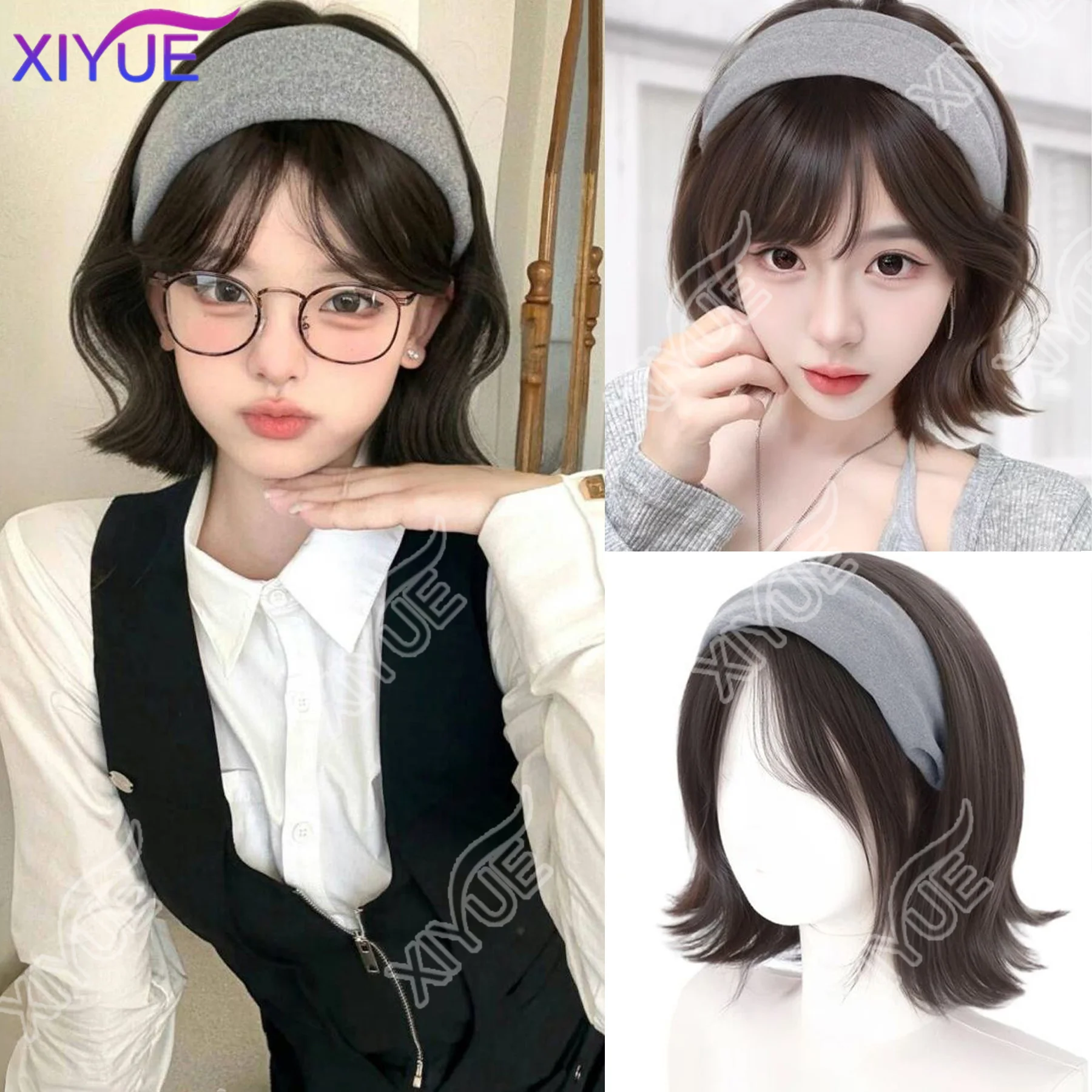 

XIYUE хлопковые повязки на голову, женские красивые однотонные эластичные повязки на голову, спортивная повязка на голову, чехлы на голову для женщин, парик