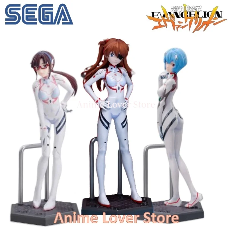 In Stock Original SeGa Evangelion Luminasta Anime Figure Asuka Ayanami Rei Makinami Mari Illust Collectible Model Ornaments