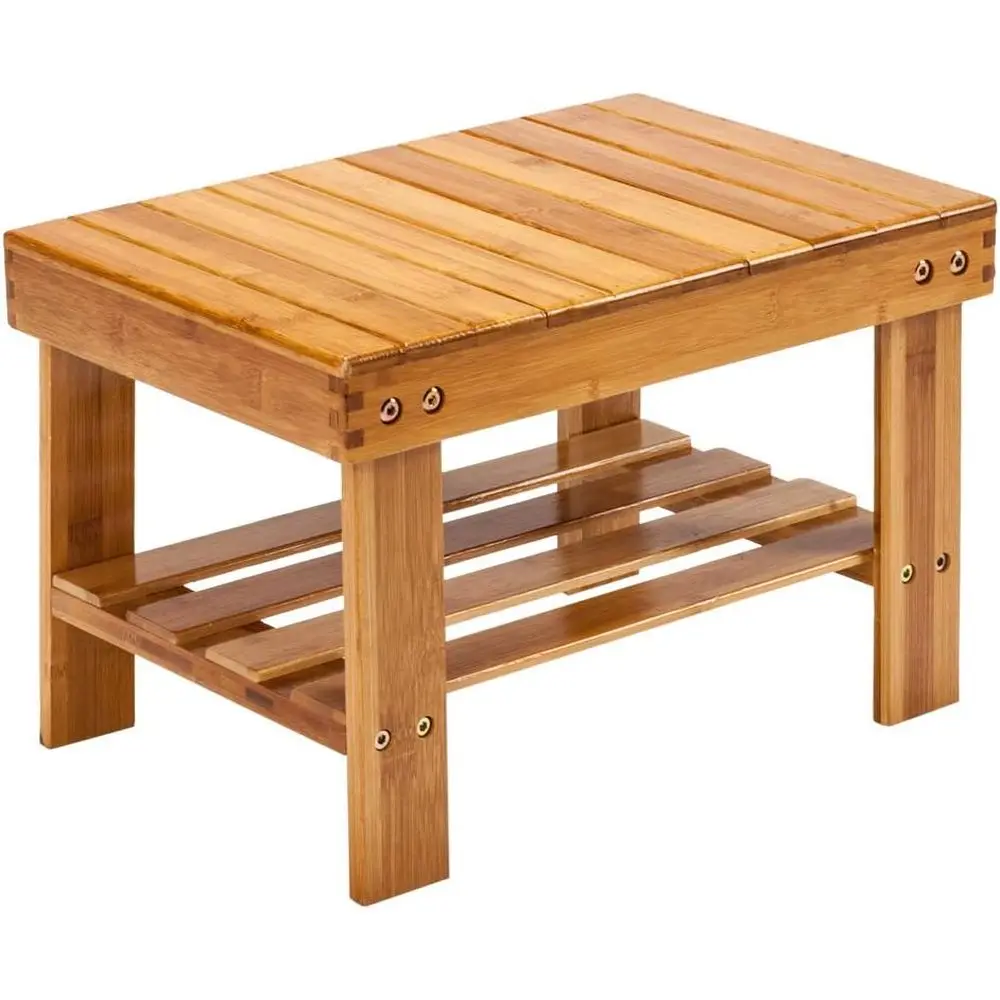

Anti-Slip Bamboo Step Stool with Storage, Suitable for Kids and Adults, Ideal for Home and Garden Use (Large)