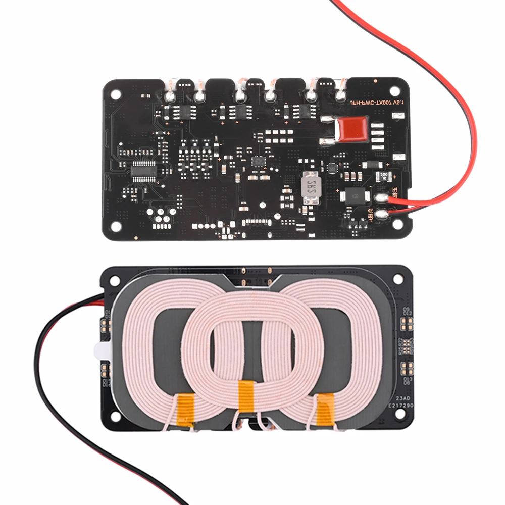 Type-C For Qi Wireless Charger Transmitter Module 20W 3 Coil High Power Circuit Board 12V 24V For DIY Car Outdoor Power Supply