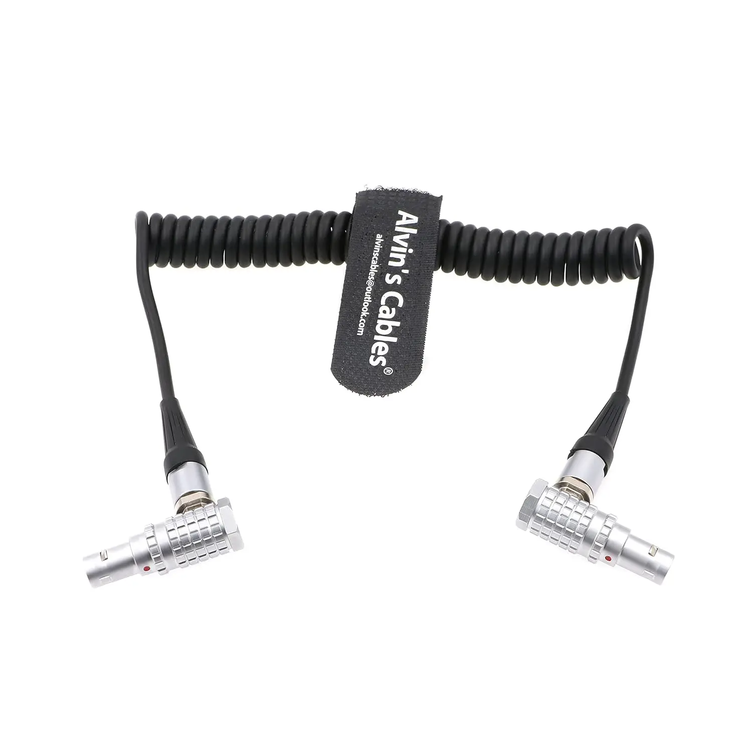 

Alvin's Cables TIME Code Coiled Cable for Sound Devices ZAXCOM DENECKE XL-LL Roll Right Angle 5 Pin Male to Male