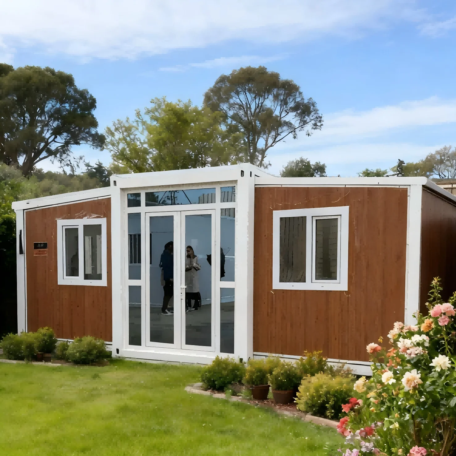 Customized Folding House With BathroomTiny Home Light Steel 2 Bedroom 20 Feet 30 Feet 40 Feet Container House With Terrace
