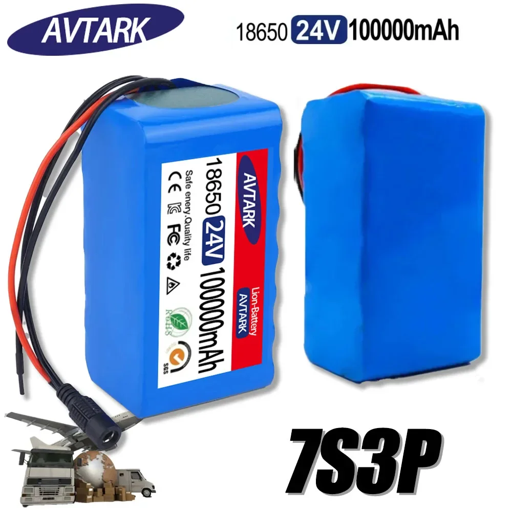 

100% New 7S3P 24V 100000mAh 18650 Rechargeable Batteries 24V Lithium Battery Wheelchair Battery 7s3p Battery Pack for Bicycle