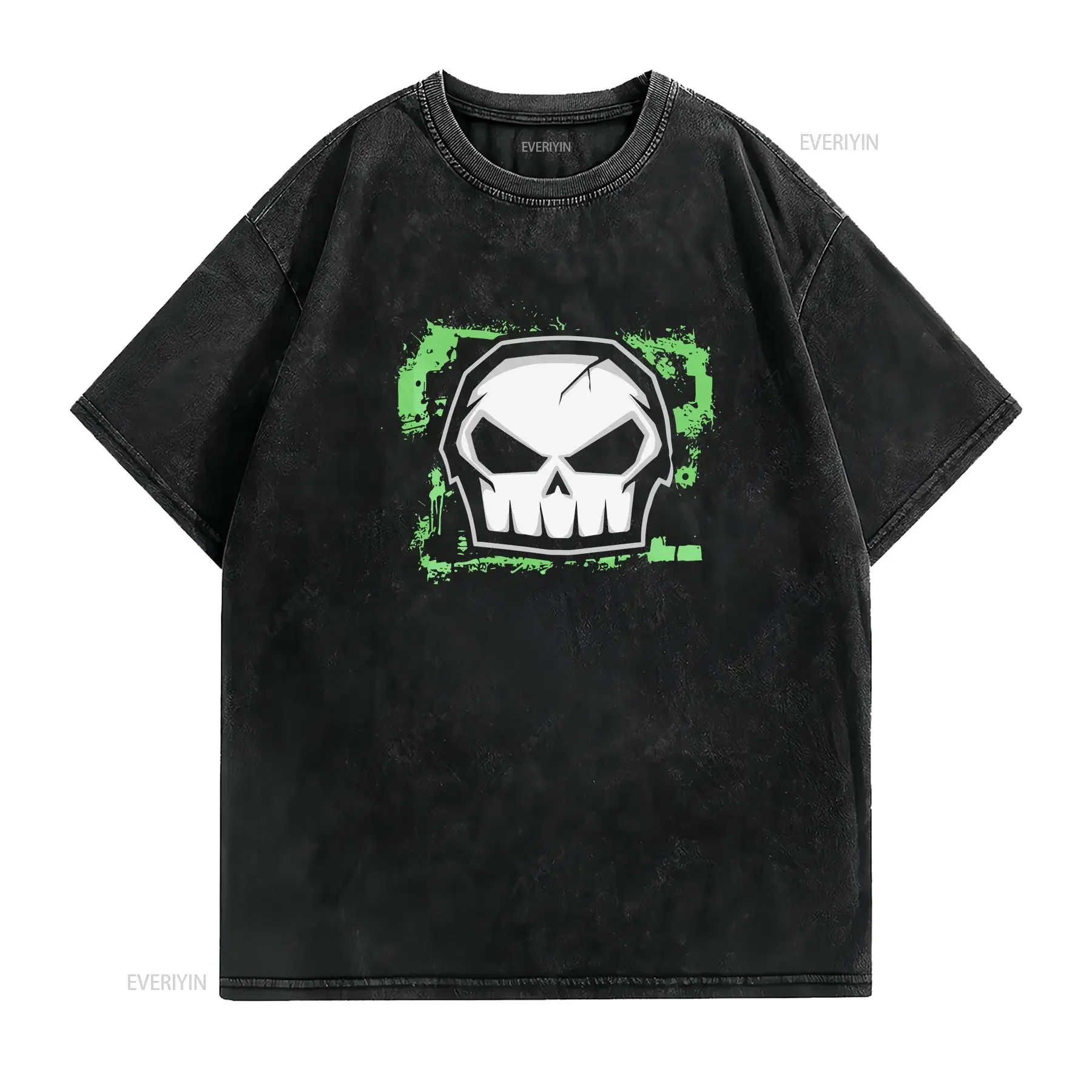 New mens No Fear Core Graph T Shirt Crew Neck  Top Sizes S 3XL vintage Washed Breathable Top For Everyday Wear streetwear