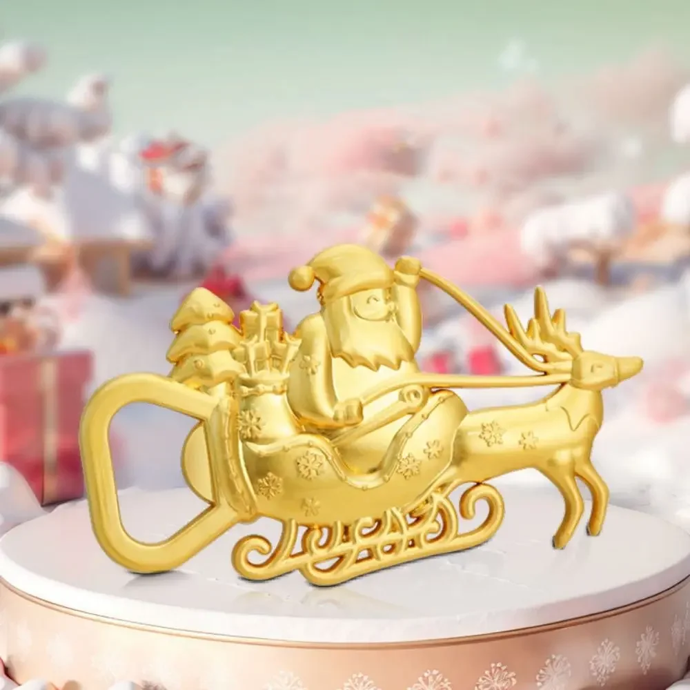 

Cartoon Christmas Bottle Opener Elk Deer Santa Claus Refrigerator Magnet Alloy Decorative Snowman Can Opener Holiday Party