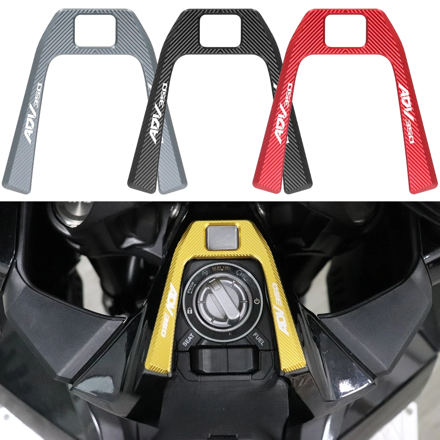 Fit For Honda ADV350 2021-2026 Motorcycle Modified Electric Door Lock Guard Start Switch Protective Shell Frame Decoration