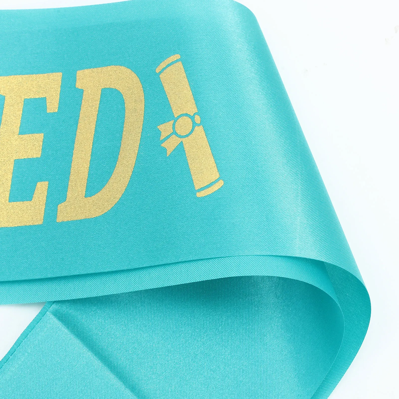 

Golden Crown Sash for Graduation Party Gradient Decorations Alloy Birthday and Graduate Supplies